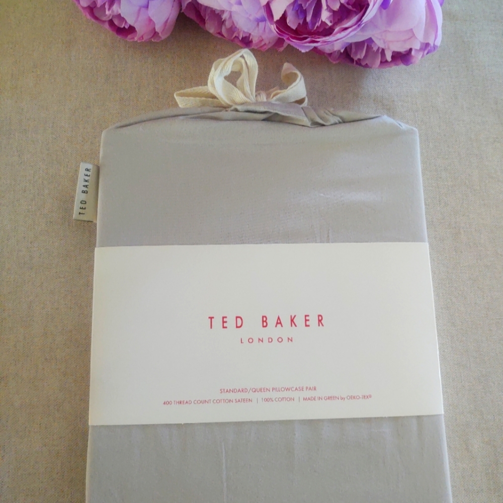 NWt Ted Baker 🏴󠁧󠁢󠁥󠁮󠁧󠁿London 👑Queen/Standard Pillow•Case Pair~ 4oo Thread